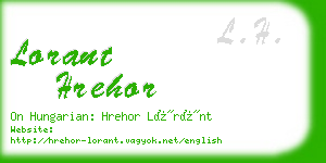 lorant hrehor business card